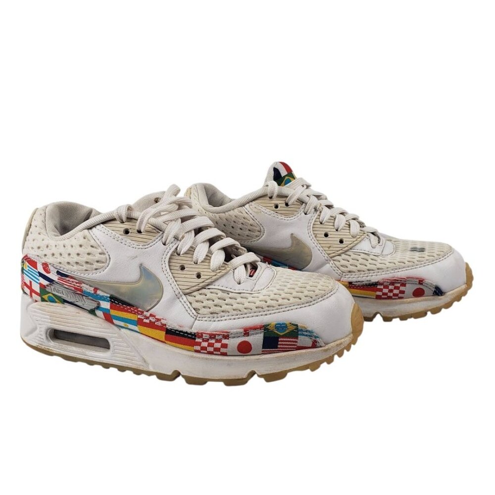 Vintage Nike Air Max 90 Sneakers International Flag US Size 5 Style AO5119-100